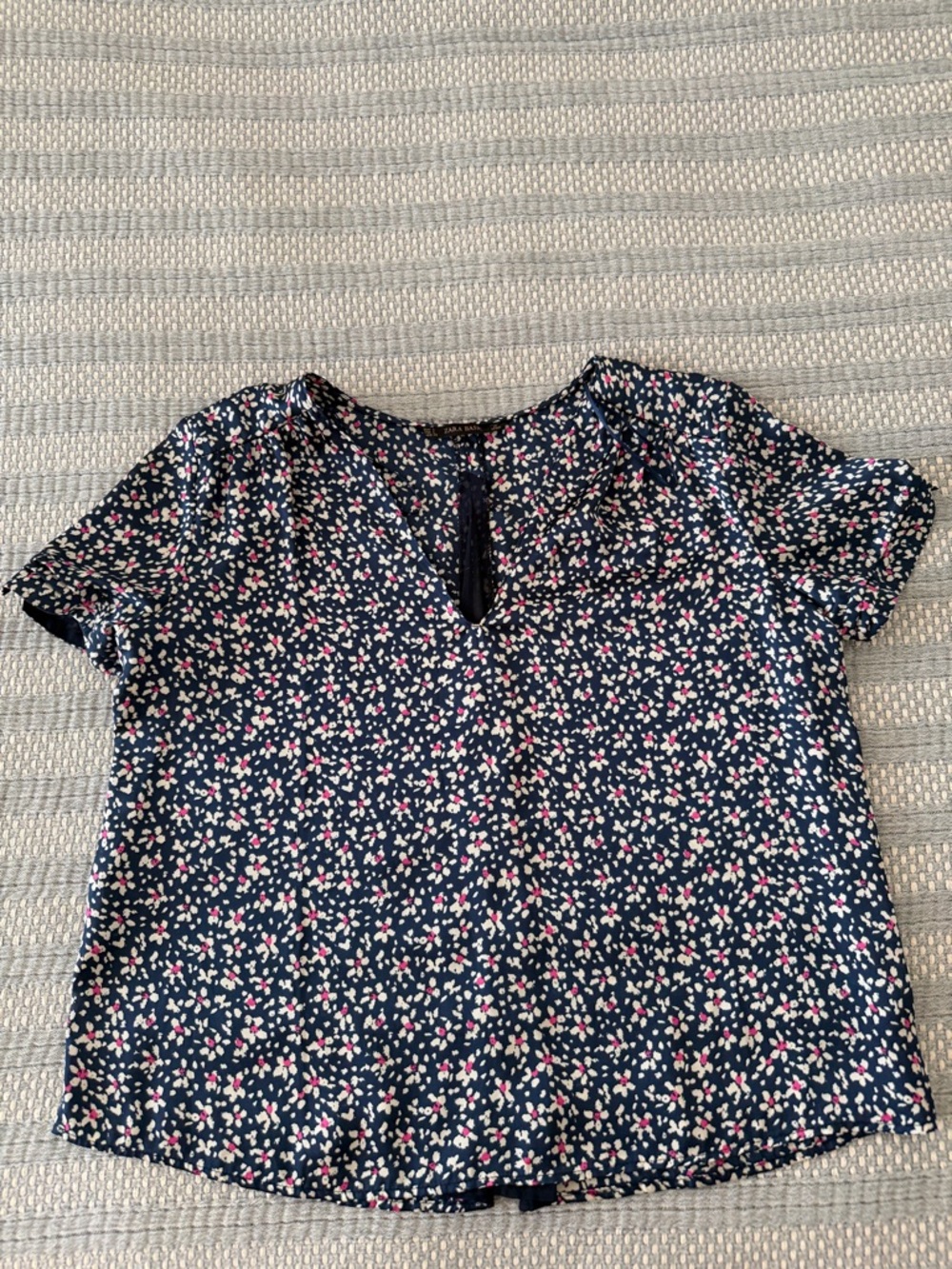 Zara V neck floral blouse